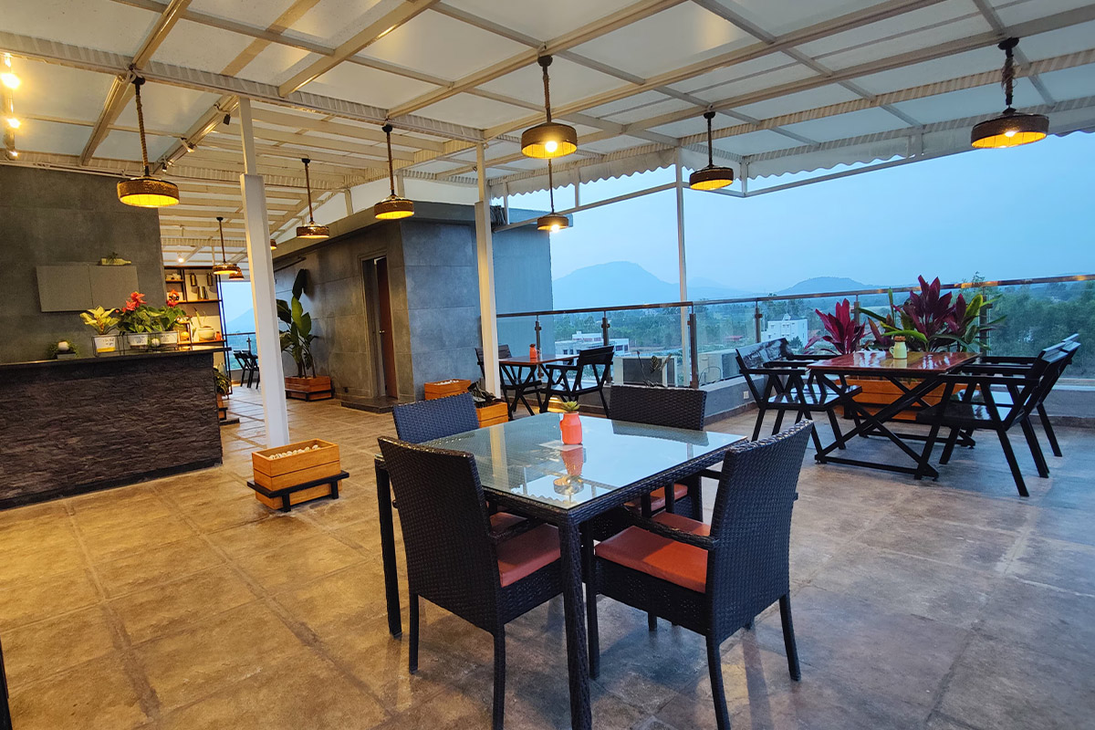 The Hillframe rooftop restaurant